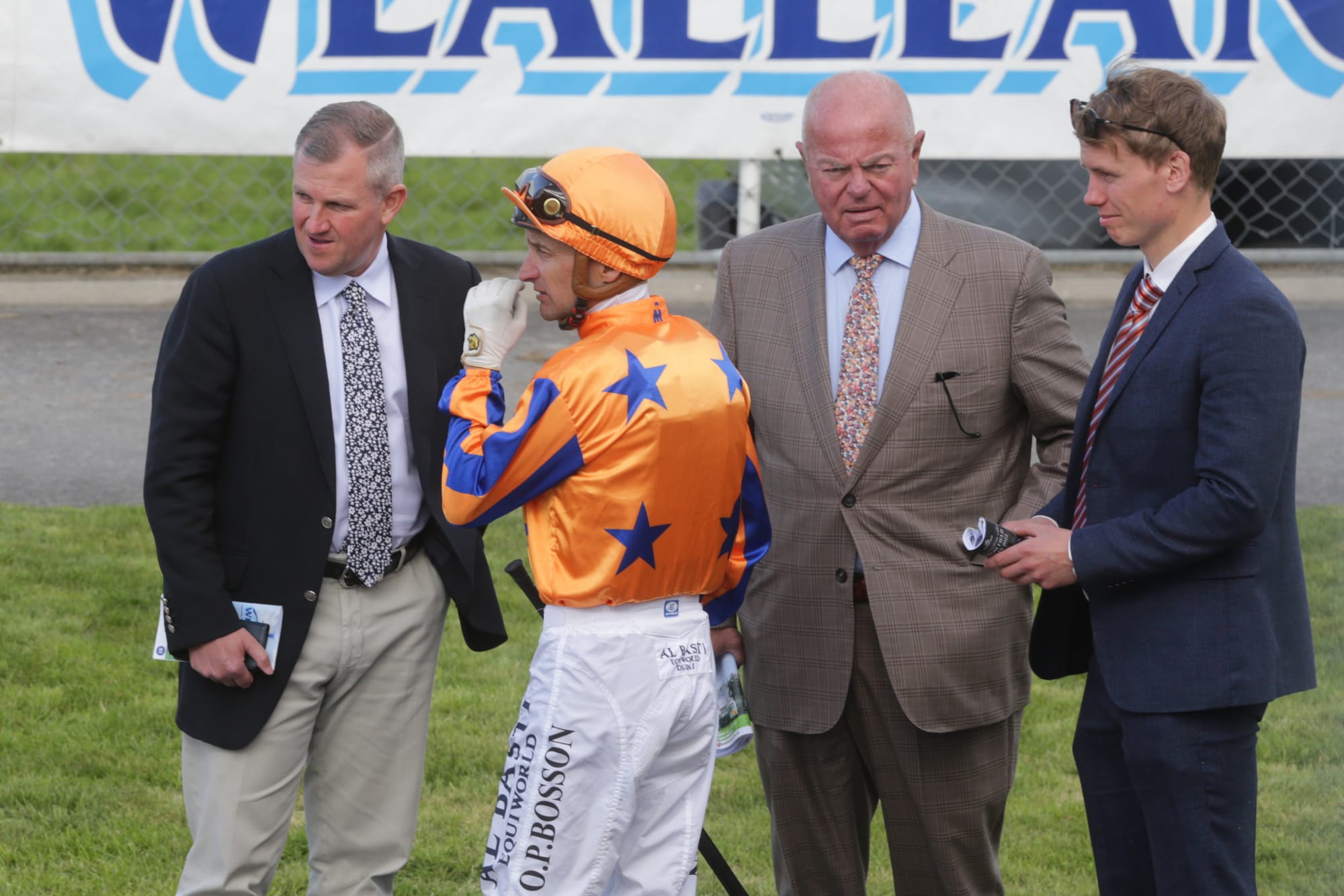 Te Akau trainers, jockey and team together at the races